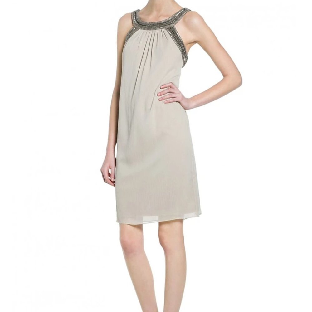 NWT Mango Beaded Halter Dress